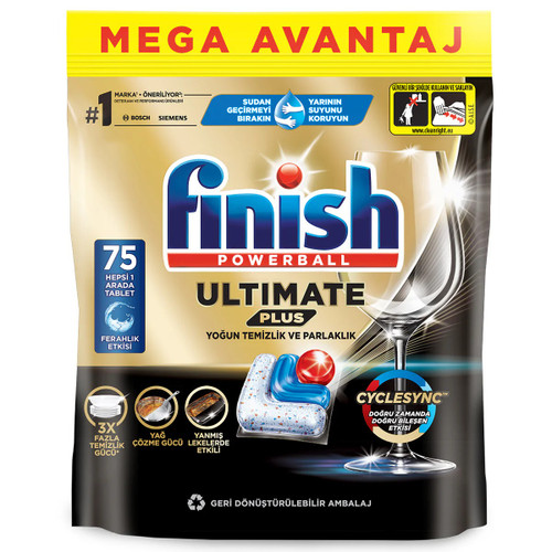 قرص ماشین ظرفشویی 75 عددی فینیش سری آلتیمیت پلاس